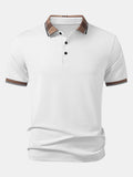 Polo con cuello a rayas en contraste