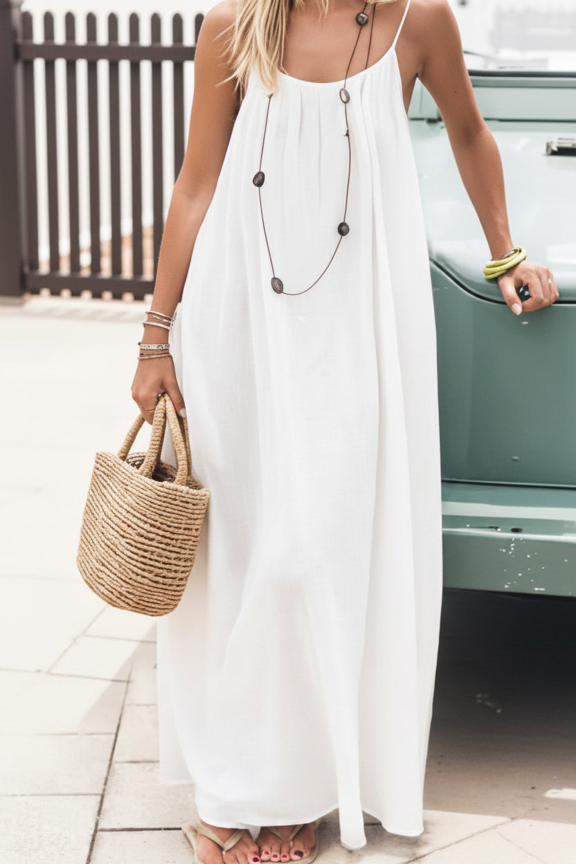 Vestido Largo Holgado sin Tirantes