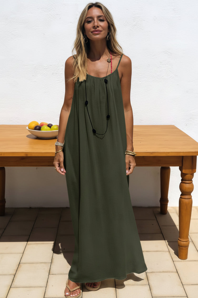 Vestido Largo Holgado sin Tirantes