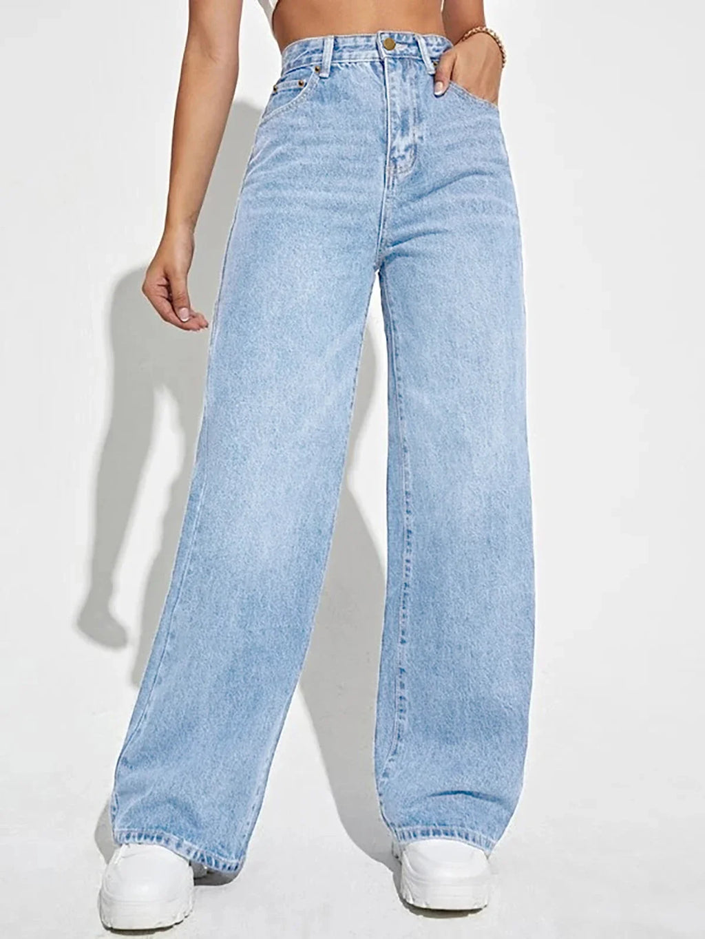 Pantalones de mezclilla de pierna ancha Marcus